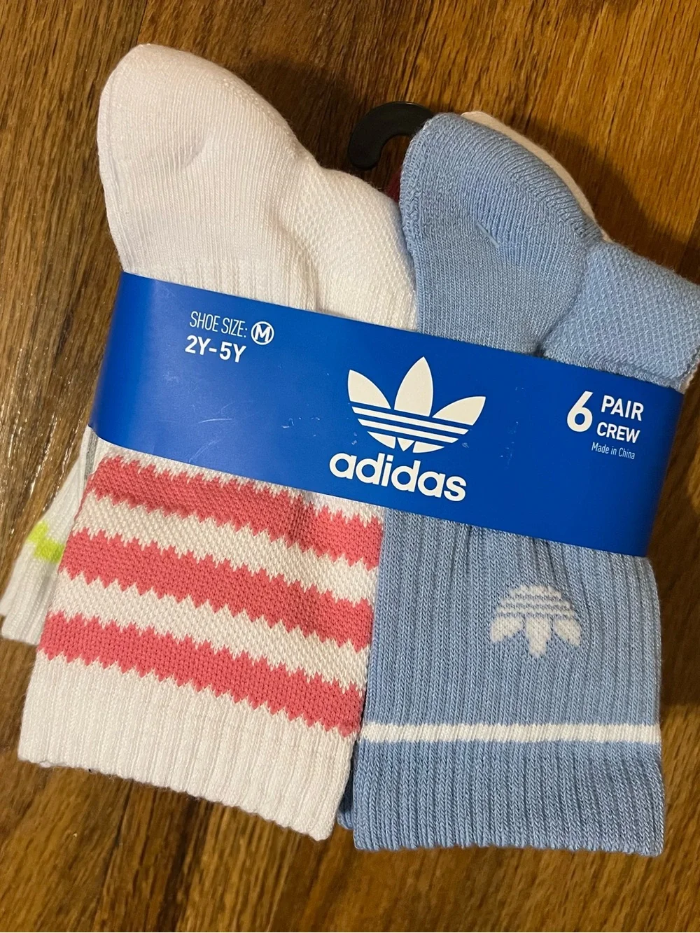 YOUTH ORIGINALS REMIX 4.0 6-PACK CREW SOCKS White / Pink Fusion / Ash Blue